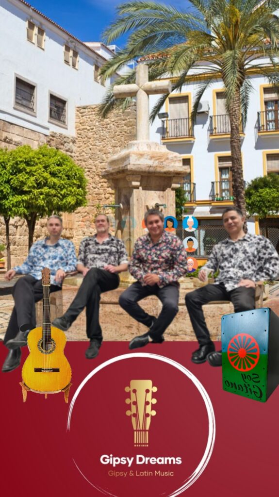 מוזיקאים עם גיטרות בכיכר